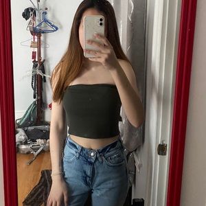 AE dark green tube top